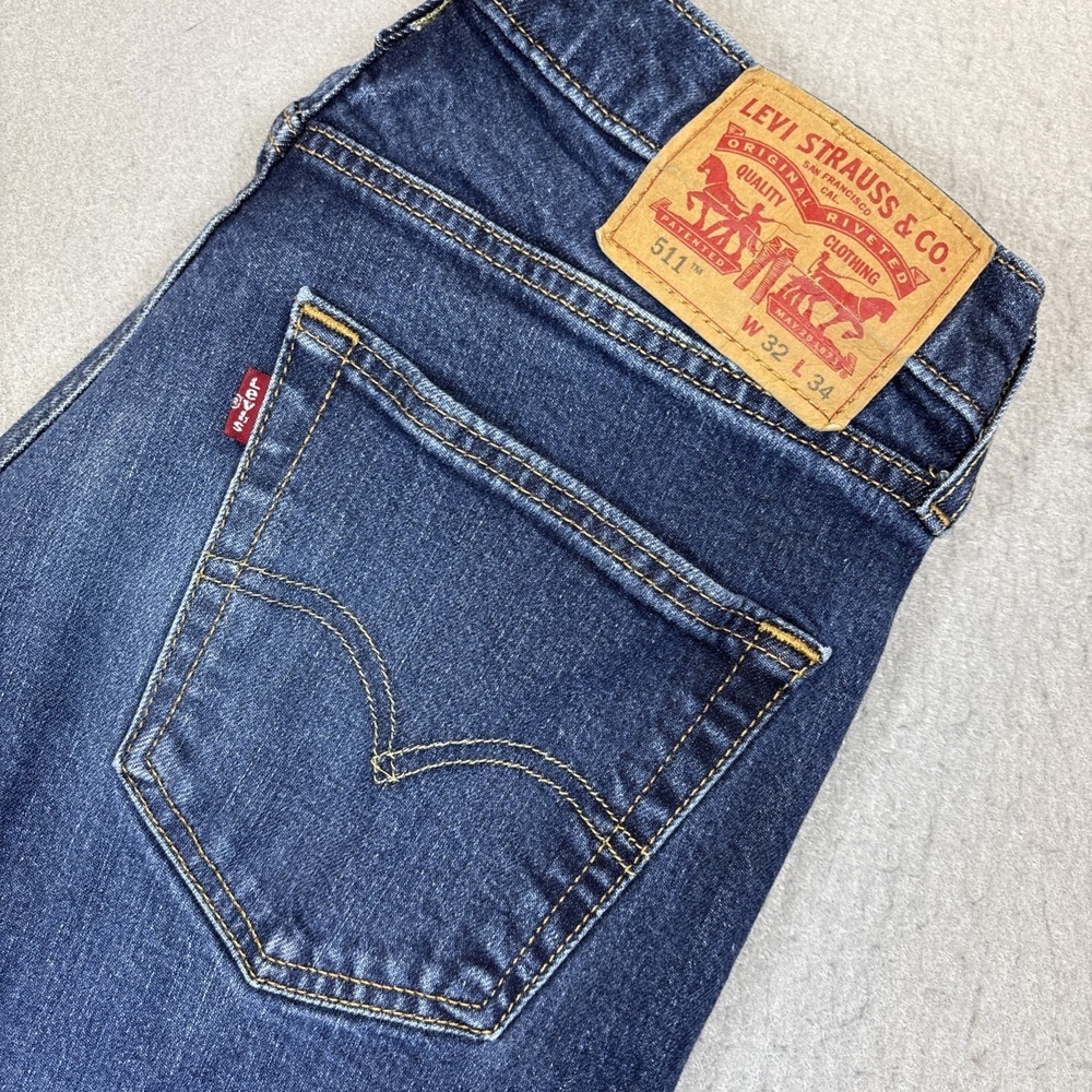 Levis 511 Jean Men 32x34 Denim Slim Flex Stretch Cotton‎